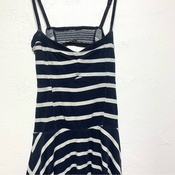 Aeropostale Open Back Stretch Blue & White Tank Top Skater Dress size XS - Picture 2 of 8